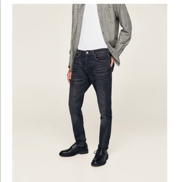 Zara Other - Zara Men Premium Slim Fit Washed Black Jeans/Sz:34